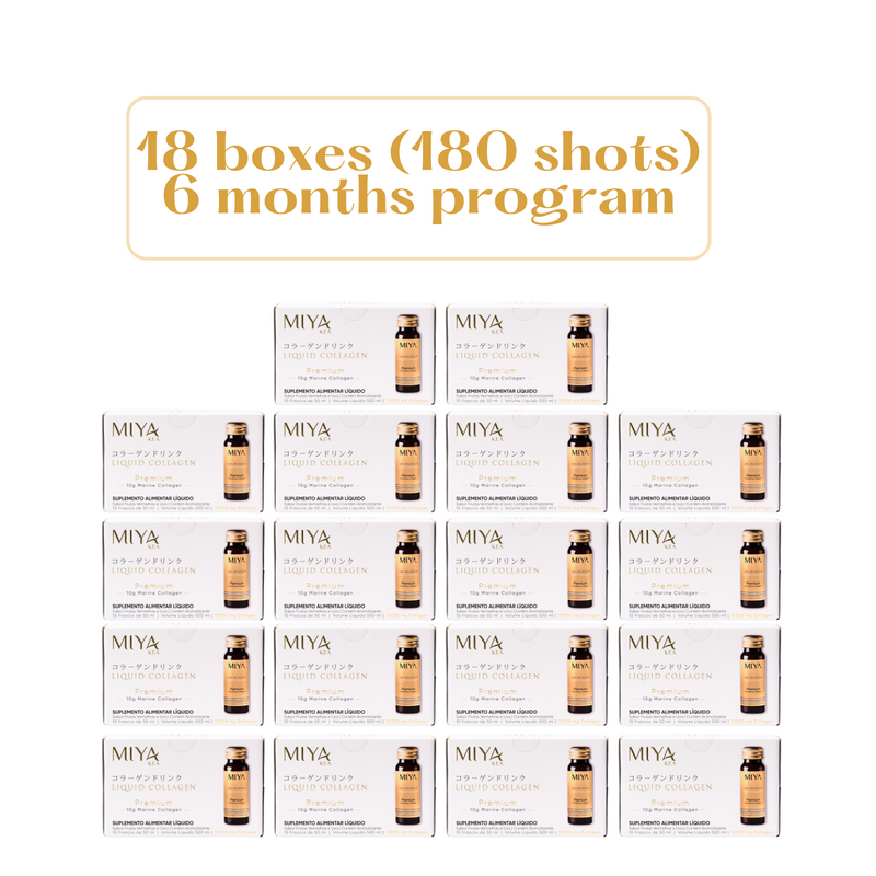 Miya Kea's Premium Liquid Collagen - 6-Months Program - 18 Boxes (180 shots)