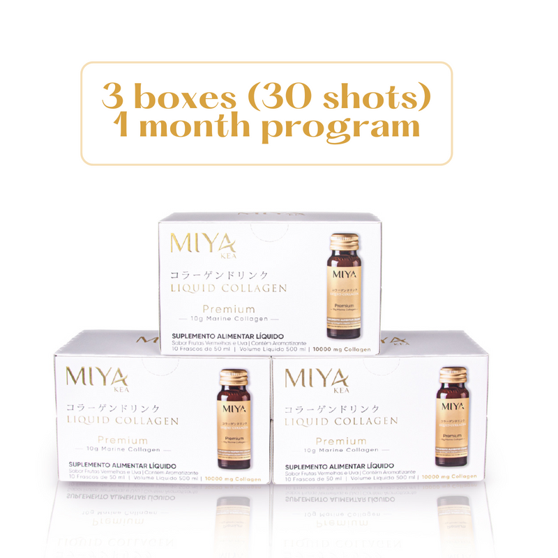 Miya Kea's Premium Liquid Collagen - 1-Month Program - 3 Boxes (30 shots)