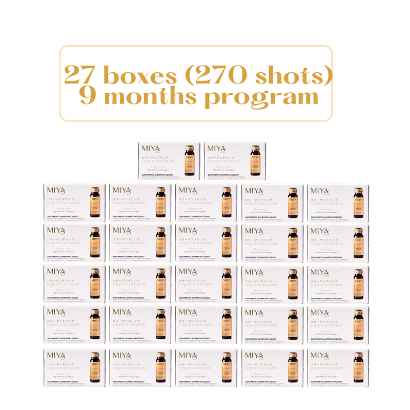 Miya Kea's Premium Liquid Collagen - 9-Months Program - 27 Boxes (270 shots)