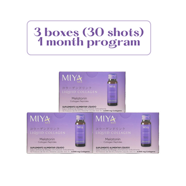 Miya Kea Liquid Collagen with Melatonin - 1-Month Program - 3 Boxes (30 shots)