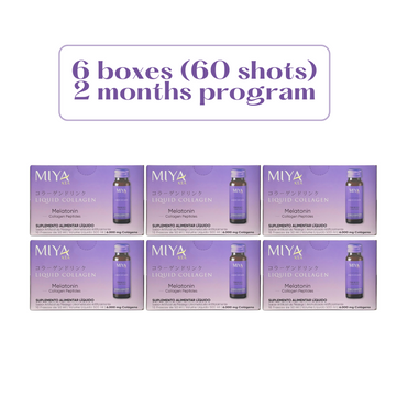 Miya Kea Liquid Collagen with Melatonin - 2-Months Program - 6 Boxes (60 shots)