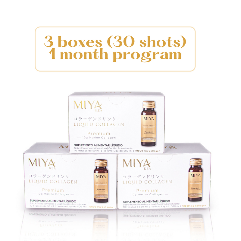 Miya Kea's Premium Liquid Collagen -  1-Month Program - 3 Boxes (30 shots)