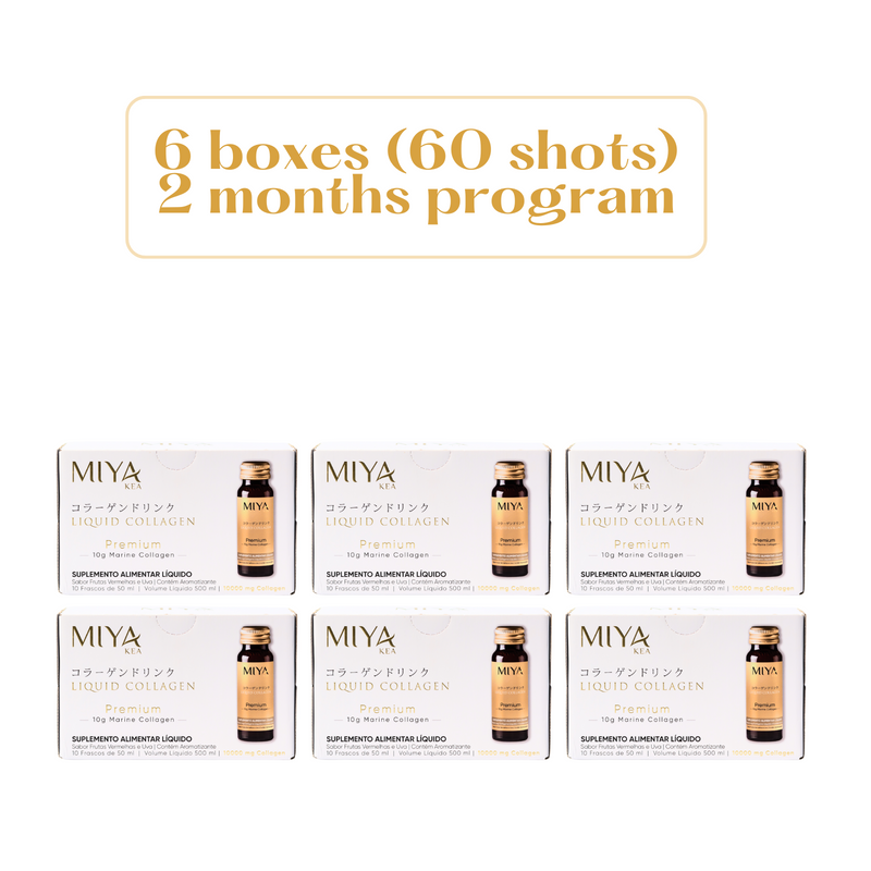 Miya Kea's Premium Liquid Collagen - 2-Months Program - 6 Boxes (60 shots)